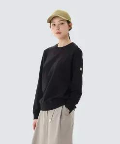 매장정품 어패럴 SNOW PEAK APPAREL S26SWFHT51BK 랜드 여성 에센셜 맨투맨 S2651 Black
