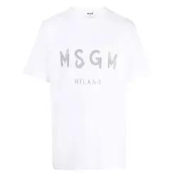 26SS Msgm 로고 프린트 t 셔츠 3440MM51023700201 TP577164050