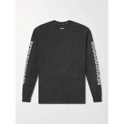 26 FW 네이버후드 블랙 로고 프린트 코튼 저지 티셔츠 TP575262739