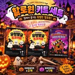 노브랜드 랜덤 유령 발굴 초코키트 142g 2개 할로윈 미니 하우스 키트 150g 세트