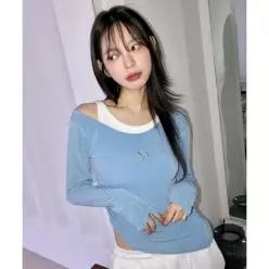 MUCENT 비올라 원 숄더 언발란스 셔링 티 (3컬러)