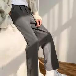깔끔한 남성 정장 긴바지 정사이즈핏 일자핏 슬랙스
