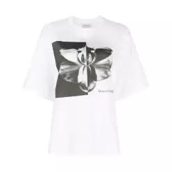 Alexander McQueen 포토그래픽 오키드 프린트 티셔츠 769754QZAKH TP434936253