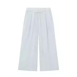 매장정품 GLOWNY 글로니 G BELTED LINEN WIDE PANTS (BLUE) GC26SUPT0020BL 1748204