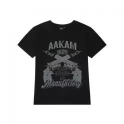 아캄 AAKAM Gun 레터링 하프 탑 블랙 499644