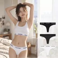 언더웨어 여성용 코튼 스트레치 THONG 티팬티 3매입 세트 QP2959O-021