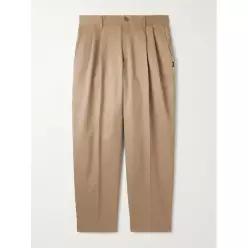 26 FW 네이버후드 베이지 투턱 스트레이트 레그 코튼 블렌드 팬츠 TP571332754