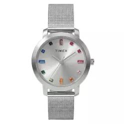 Timex Women's Main Street 31mm Watch - Triple Silver-Tone