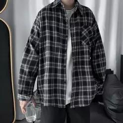 남자 체크남방 셔츠 봄 캐주얼 남방 자켓 1색