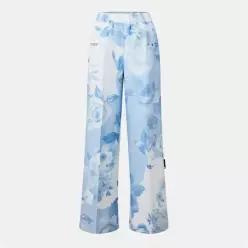 Off White 오프 화이트 플로럴 패턴 와이드 팬츠 - 화이트/블루 7627827