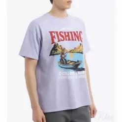 와일드동키 26SS 피싱 젤리 티셔츠 페이드 오어키드 제리
