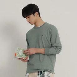 빈폴멘 BEANPOLE MEN 기본 긴소매 티셔츠 - 카키 BC6341C66H BC6341C66_H_JB 102836