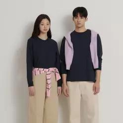 빈폴멘 BEANPOLE MEN 기본 긴소매 티셔츠 - 네이비 BC6341C66R BC6341C66_R_JB 102761