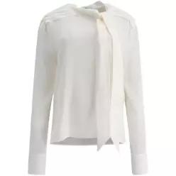 Alexander McQueen 스카프 디테일 조젯 셔츠 814400QBAAF TP434939353