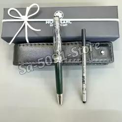미국 몽블랑 마이스터슈트 클래식 그린 레진 플래티넘 트림 롤러볼 펜 럭셔리 398168076583