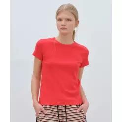 벤시몽 BENSIMON BASIC RIBBED T-SHIRTS - RED 5008324335 333849