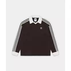 아디다스 ADIDAS 와플 롱 슬리브 폴로 티 - 다크브라운 KQ6868 160579