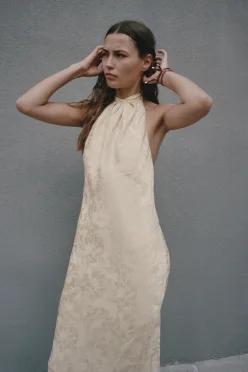 ZARA 자라 플로럴 자카드 미디 원피스 카바 5029 169 307