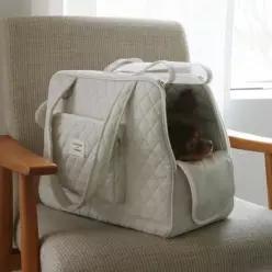 초코펫하우스 초코펫 강아지 이동 가방 기내용 에브리데이 캐리온백 아이보리, FREE(One size)