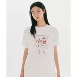 SPAO 짱구 반팔 티셔츠화이트 SPRLG25U07
