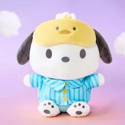산리오 포차코 꿀잠 봉제인형 30cm 어린이 캐릭터 인형 선물용 포근한 촉감