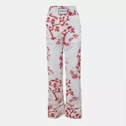 Off White 오프 화이트 올오버 토일 와이드 레그 파자마 팬츠 - 화이트/레드 7627973