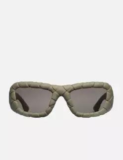 보테가 베네타 INJECTED INTRECCIATO SQUARE SUNGLASSES 270315