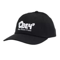 オベイ OBEY 맨즈 VISUAL 디자인 5 패널 캡 모자 100580401BLK -블랙 138158