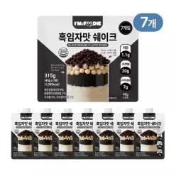 아임푸디 맛있는 흑임자맛 단백질 쉐이크 파우치 고단백 저당 프로틴 보충제 45gx7포