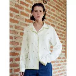 FRITUR Bloom Embroidered Shirt - White 1325195