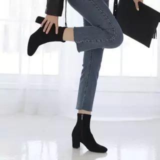 260까지 4cm,6cm 완벽한 핏라인 레페죠 쫀쫀 삭스부츠 여성수제화