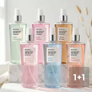 (1+1)리코셀 데일리 퍼퓸 미스트 250ml (화이트머스크/그린티/로즈/자몽/피치/우디 택1)살냄새 샤워코롱