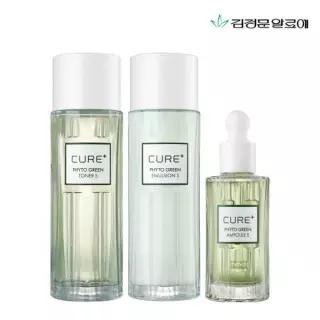 김정문알로에 큐어 피토 그린 토너+에멀전+세럼 세트