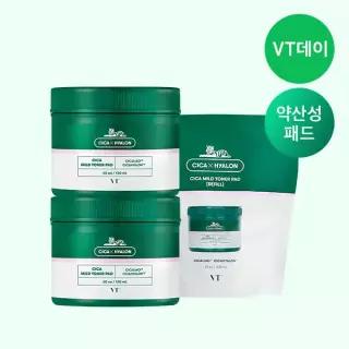 VT 시카 마일드 토너 패드 본품 2개+리필1개(총 180매)