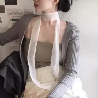 여성 잔잔한 도트 패턴 페미닌 세련된 사계절 롱 데일리 스카프 여자스카프 롱스카프