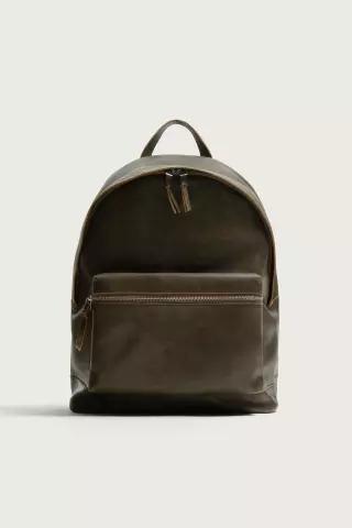 ZARA 페이크 워시드 백팩 - 브라운 3239/820/700