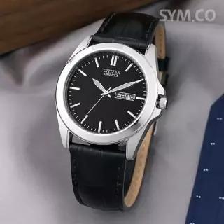 시티즌 MUST IT_ BF058006E 데이데이트 쿼츠 아날로그 캐쥬얼 정장 남자 가죽 시계 e