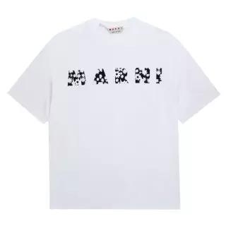 마르니 남성 반팔 티셔츠 화이트 HUMU0223IP USCX50 FLW01 136073685