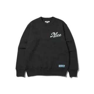 DISCUS ATHLETIC 나이스웨더 컬래버 Nice Series Sweatshirt Washed Black