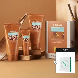 네이처리퍼블릭 아르간 에센셜 딥케어 영양 헤어팩 트리트먼트 더블세트 600ml + 70ml 1세트