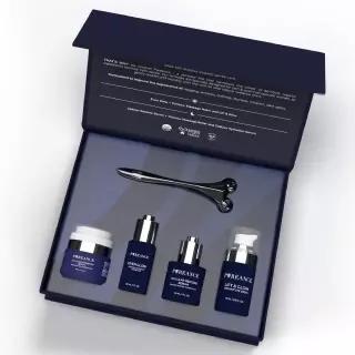 퓨어런스 성숙한 글로우 선물 상자 어머니의 날 여성용 스킨케어 세트 바쿠치올 플럼핑 세럼 다크 스팟 코렉터 언더 크림 하이드레이팅 더마 롤러 페이셜 루틴
