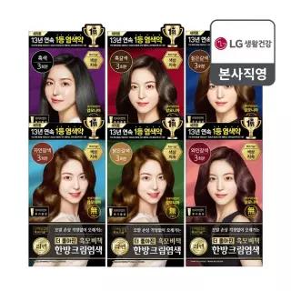 리엔 흑모비책 크림 염색약 120g x 2개 (흑색/짙은갈색/흑갈색/밝은갈색/자연