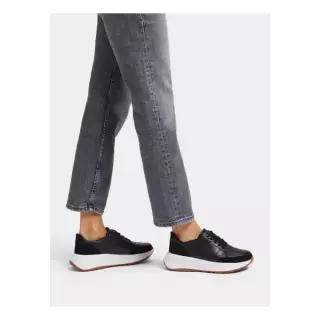 핏플랍 FITFLOP 삼성물산 F모드 여성 레더스웨이드 플랫폼 스니커즈 블랙 FT59N185