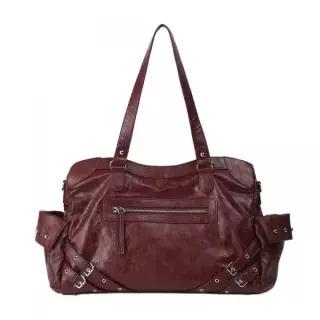 DEINET STUD POCKET BIG BAG IN BURGUNDY KDPUC4XB211 119836