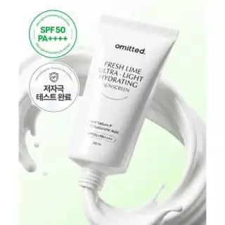 매장정품 OMITTED 프레쉬라임 결광 수분 선크림 50ml
