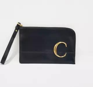 끌로에 C로고 블랙 클러치백 63385093