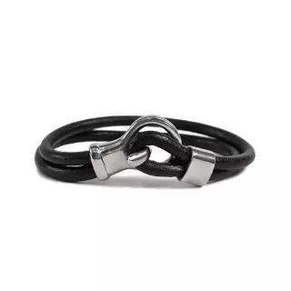 츄바스코 CHUBASCO LAYERED LEATHER HOOK BRACELET CLLH01 - 브라운1015575