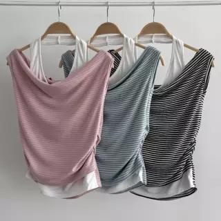 빅사이즈티 X993L606 롤리단가라홀터티셔츠 AL