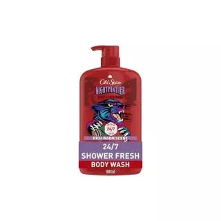 Old Spice 남성용 클렌징 바디 워시, 3X 디펜스, 24/7 샤워 프레쉬, 오래 지속되는 향, 투인원 및 페이스