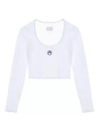 25FW 마린세르 긴팔 티셔츠 MRSW252PRTS030WH WH10 WHITE DOM
